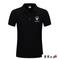 【滿300發貨】瑪莎拉蒂Maserati汽車標4s店工作服裝短袖T恤翻領polo衫衣服純棉定制修身