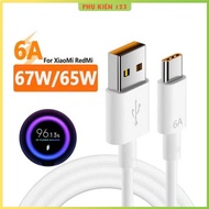 6A fast charging cable for XM USB - Type C. Type C charging cable, 67W fast charging cable. Type C f