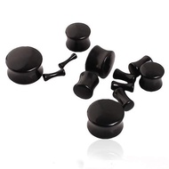 2Pcs Piercing Plug Akrilik Earring 6-30Mm Hitam Putih Piercing Earplug Ear Tunnel Plug