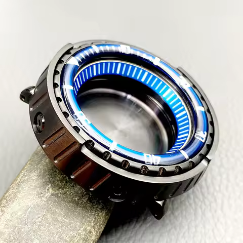 Mod NH35 Dial Black Stainless Steel Armor Tuna Canned Watch Case Fits 7S26 7S36 4R35 4R36 NH35 NH36 