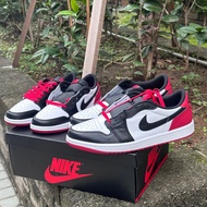 [Asper] Air Jordan 1 Low OG AJ1 Black Toe Red Men's Shoes CZ0790-106