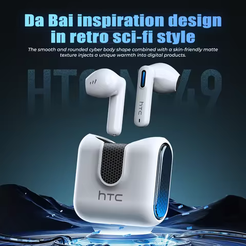 Auriculares Traductor DeIdioma 2026 HTC NE49 Translator Headphones AI Real-Time Translation BT6.0 TW