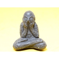 This Phra Pidta Wahn /  (Height 3cm) is hand made with wood moulding by PT Boon himself.