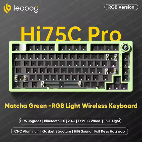 Leobog Hi75C Pro Wireless Mechanical Keyboard Kit 75% layout Aluminum Keyboard Bluetooth 2.4G Wired 