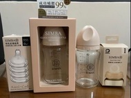 小獅王蘊蜜鉑金寬口防脹氣奶瓶 全新 180ml，奶嘴頭配件、儲乳片全部一起賣