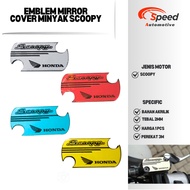 SCOOPY MOTORCYCLE BRAKE FLUID CAP EMBLEM ACRYLIC MIRROR