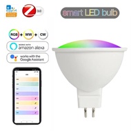 หลอดไฟ LED Ewelink/Tuya MR16 Zigbee 3.0 ไฟ LED อัจฉริยะ Wifi หลอดไฟ LED RGB ควบคุมระยะไกล ทำงานร่วมก