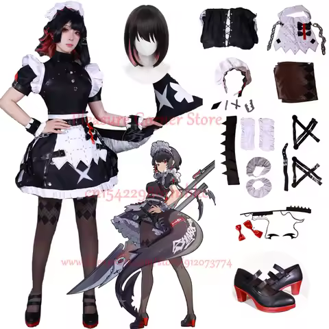 Zenless Zone Zero Ellen Joe Cosplay Costume Full Set Props ZZZ Ellen Joe Cosplay Costume Dress Tail
