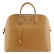 Pre-owned Hermès Bolide 45 Boston Bag, Ardennes, Made in France, 2006, Camel/Gold Hardware, A4 Size,