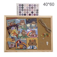 60 X 90 Cm Message Board Cork Board Decorative Board with Frame Pin Board Vision Board Board Send St