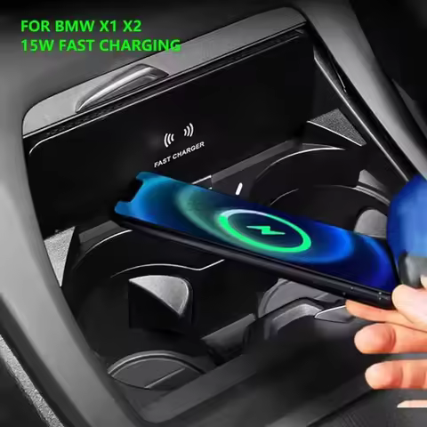 Wireless Charger For BMW X1 F48 F49 X2 F39 2016-2021 15W Fast Car Mobile Charging Phone Holder usb C