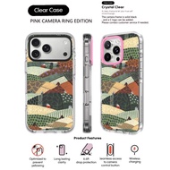 Patchwork Hills Clear Black PINK CAMERA RING EDITION Impact Magnetic Suction Clear Case for IPhone 1