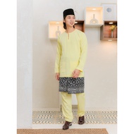 Baju Melayu Aryan Dewasa & Kanak-Kanak ( Baju Melayu Teluk Belanga) Hot Colour 2026|SOFT YELLOW, LIL