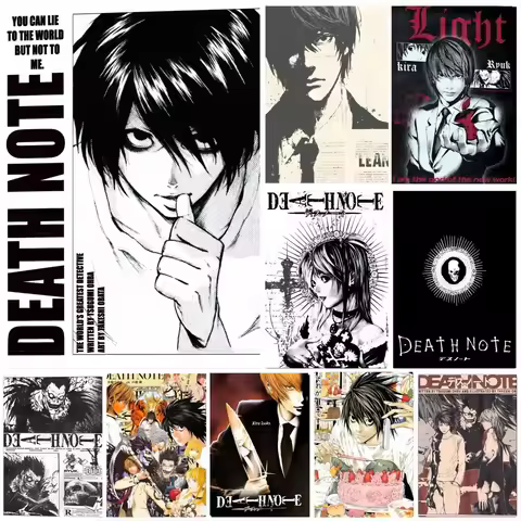 Poster Canvas Painting Death Note DN L Fashion Picture Wall Art Anime Classic Vintagefor Living Room