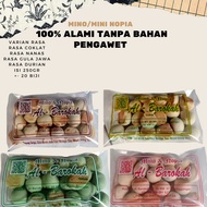 Mino Mini Nopia Durian Cokelat Gula Jawa Nanas Makanan Cemilan khas ba