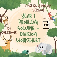 P14 - Year 3 Problem Solving Bahagi Tahun 3 – Division Worksheet Grade 3 English & Malay Version | P