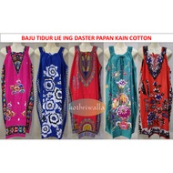 [M/L] Baju Tidur Batik Lie Ing Daster Papan Cotton Women Night Dress Sleeveless