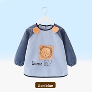 JIFANPAUL | Waterproof Corduroy Baby Bib  Long Sleeve Baby Bib Anti-dirt Bib