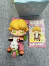 ⭐️💢 絕版 現貨 -實物如圖 💢⭐️ pop mart popmart 泡泡瑪特 Dimoo WORLD 寵物度假 系列 PETS VACATION - 兔兔溜溜車