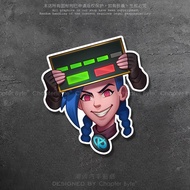 Car Sticker League of Legends LOL Goldx Holding Card Creative Game Emoji Sticker Body Computer Decor