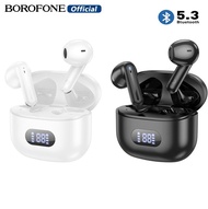 BOROFONE หูฟังชุดหูฟังบลูทูธไร้สาย BW53 TWS ไร้สายที่แท้จริง BT5.3หูฟังพร้อมไมโครโฟนสปอร์ต LED จอแสด