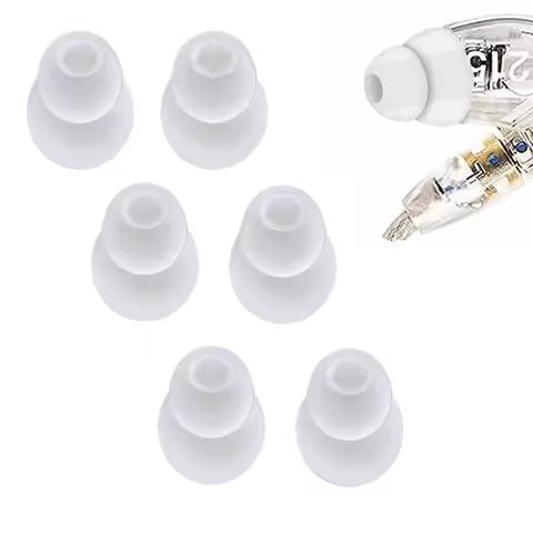 3 Pairs Double Flange for Shure SE215 Pro Ear Tips Noise Reduce Silicone Eartips Earbuds for Etymoti