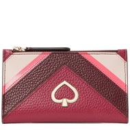 Kate Spade Kourtney Chevron Small Slim Bifold Wallet in Pink Multi