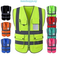 8 Colors Safety Vest Reflective Enginneer Construction Work Vest  Hi Vis Vest For Men and Women Work