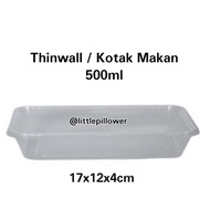 (Isi 25 Pcs) Thinwall 500ml/Kotak Makan/Lunch Box/Box Nasi/Bento Box/Food Container