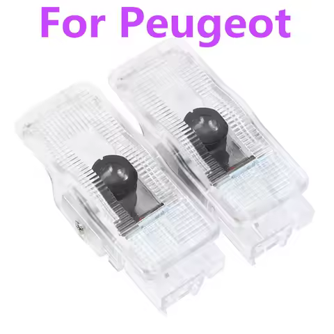 2PCS For PEUGEOT 207 208 406 5008 307 308 508 408 RCZ 206 306 LED Car Door Welcome Lamp Warning Ghos