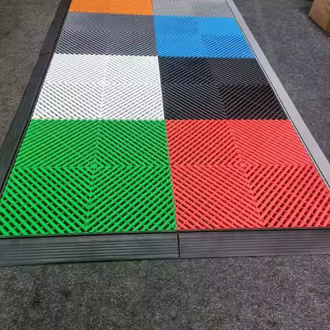 PVC Rubber Garage Floor Mats Lowes Interlocking Plastic Flooring Used Garage Floor Tiles for Sale