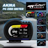 🇲🇾 AKIRA P6 OBD2 METER Ready Stock Honda City Jazz Mitsubishi Proton Flx Toyota Vios Nissan Perodua axia myvi