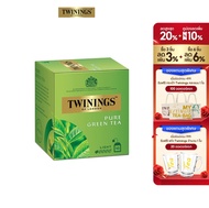 [แพ็ค 10 ซอง] ทไวนิงส์ มินิ ชาสีทองอ่อน เพียว กรีนที ชนิดซอง 2 กรัม แพ็ค 10 ซอง Twinings Mini Pure Green Tea 2 g. Pack 10 Tea Bags