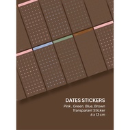 Teno Journaling Sticker / Planner Sticker / Dates Sticker Transparent Date Sticker