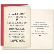 SuperShunhu Romantic Love Card for Him or Her, Sweet Valentine’s Day Card for Boyfriend Girlfriend, 