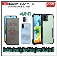 4IN1 PACKAGE Case Xiaomi Redmi A1 A2 12c 10 2022 10A 10C 9C Softcase Fusion Shockproof Transparent C