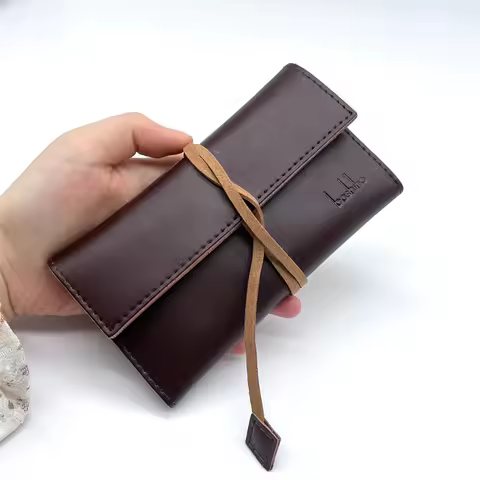 8*15cm Simple Leather Tobacco Pouch Bag Portable Case Single Double Grinding Tobacco Storage Accesso