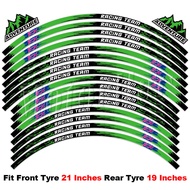 TOPnew-สำหรับล้อรถจักรยานยนต์สะท้อนแสงสติกเกอร์แต่งล้อมอเตอร์ไซค์แถบสติ๊กเกอร์สำหรับ KX 450 250 125 
