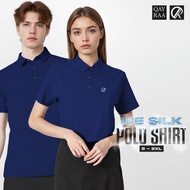 𝑵𝑬𝑾 [QAYRAA Exclusive] ICE SILK POLO Shirt Unisex Plain Collar - Size S-2XL/Black/Maroon/Grey/Navy B