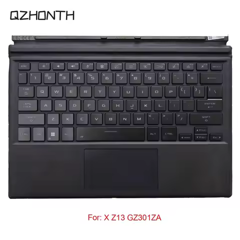 Used For ASUS ROG X Flow Z13 GZ301ZA (2022 Year) US Keyboard Palmrest with Backlit Black 13.3"