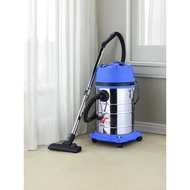 Dual-use wet and dry vacuum cleaner, powerful for workshops and home use, with a vertical bucket des