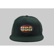 USA Green Snapback Cap