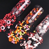 75g Candy Eyeballs in Bottle - Bloody Red Eyes with Dog Bones, Ideal for Halloween Cake, Cupcake Top