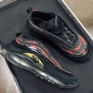 🖤Nike Air Max 97拼色黑紅黃格紋配色 復古全氣墊鞋