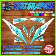 ▵  ◡ ◹ MIO I 125 Lightning Strike Decals Sticker Set in White Series