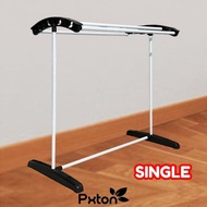 PXTON- Black 1-Pipe Towel Drying Rack Towel Drying Rack Clothes Drying Rack Clothes Drying Rack port
