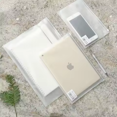 Holder Bag B5 B6 A4 PVC Presentation Binder Folder Zipper Receive Bag Concise Planner's Filing Produ