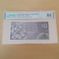 UANG KUNO PMG FEDERAL 10 GULDEN UNGU PMG 64 HZU013379