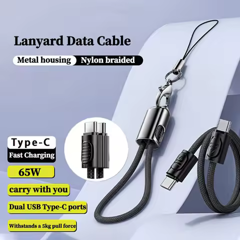ASUS 65W USB C To Type C Short Keychain Cable For Samsung Xiaomi 27W Type C To Lightning Charging Ca