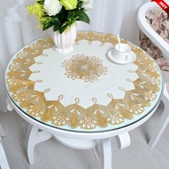 [lalang.]1 PC Round Tablecloth Oil-proof Anti-scald Coffee Table Cloth Round Table Table